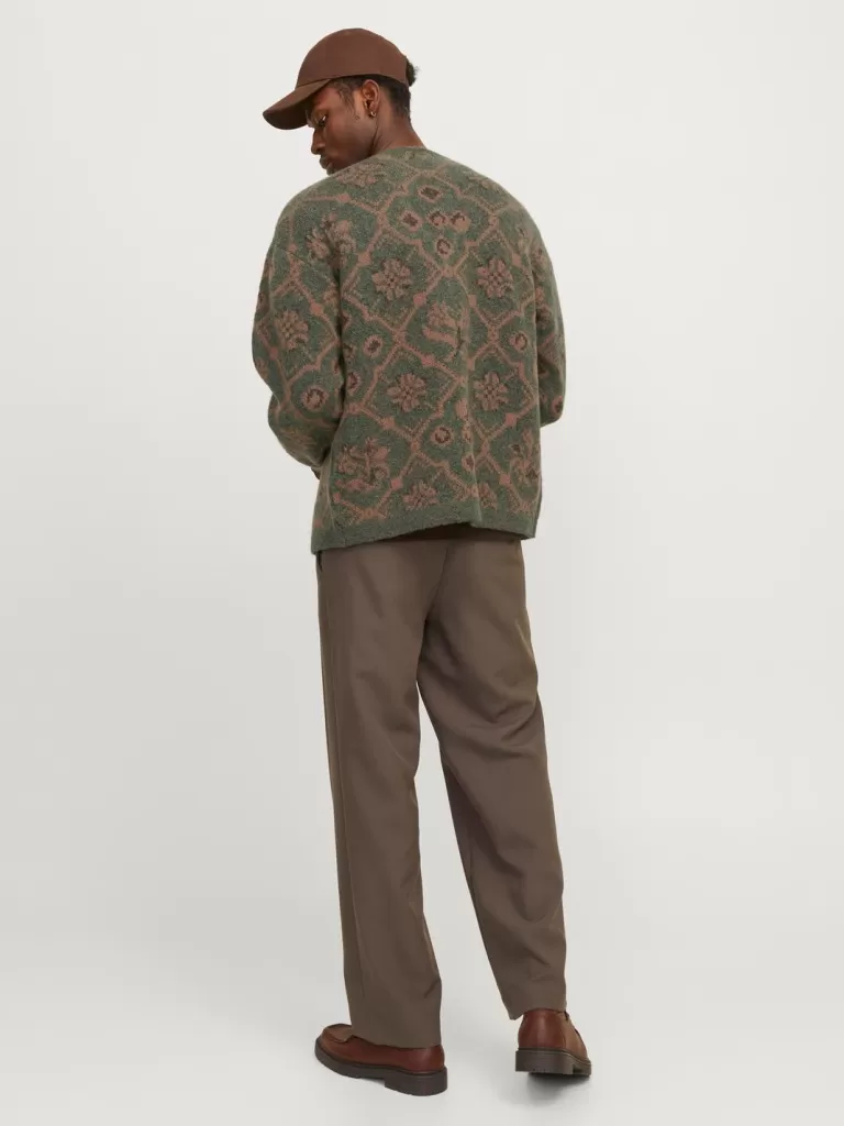 JACK & JONES Swetry^All Over Print Kardigan Zielony