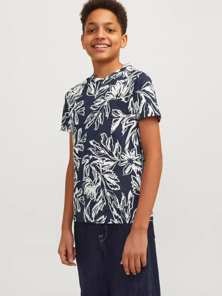 JACK & JONES Koszulki | Wyprzedaż^All Over Print T-shirt Junior Niebieski