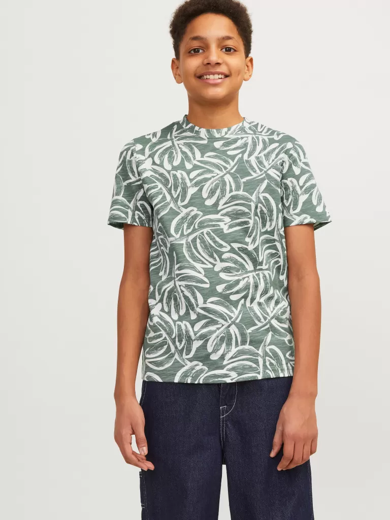 JACK & JONES Koszulki | Wyprzedaż^All Over Print T-shirt Junior Zielony