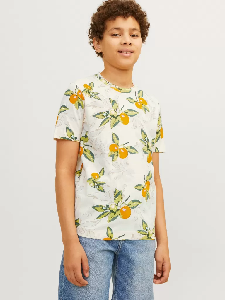JACK & JONES Koszulki | Wyprzedaż^All Over Print T-shirt Junior Biały