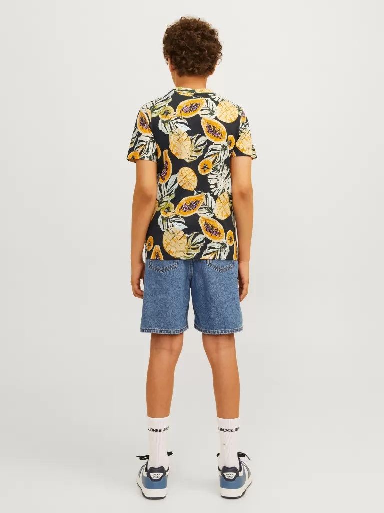 JACK & JONES Koszulki | Wyprzedaż^All Over Print T-shirt Junior Czarny