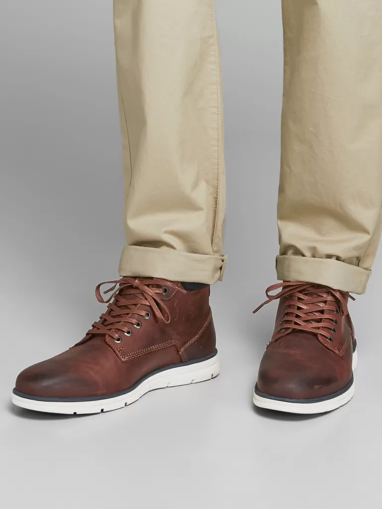 JACK & JONES Botki^Buty Brązowy