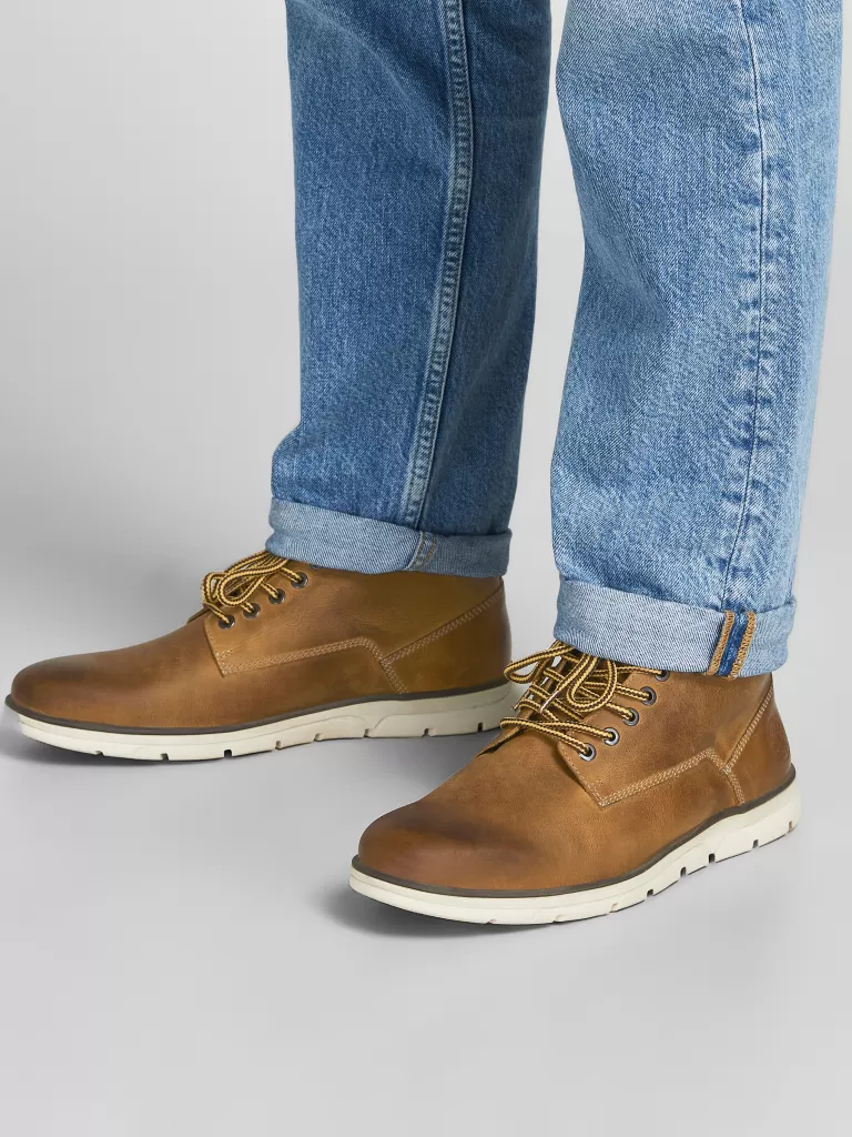 JACK & JONES Botki^Buty Brązowy