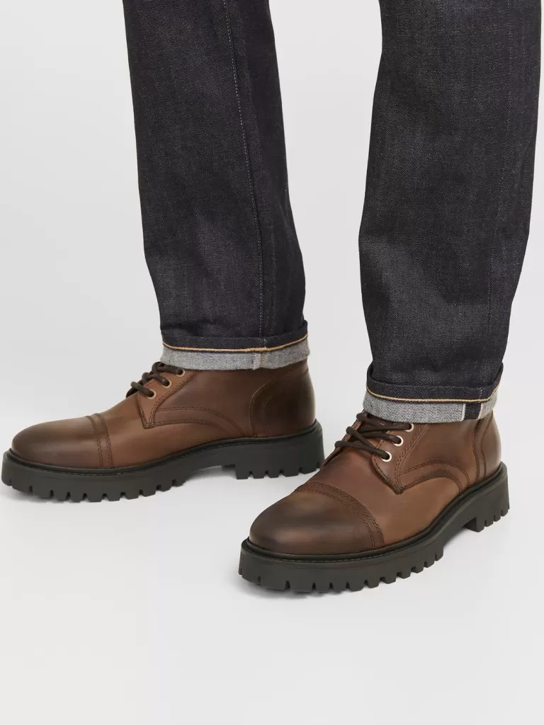 JACK & JONES Botki^Buty Brązowy