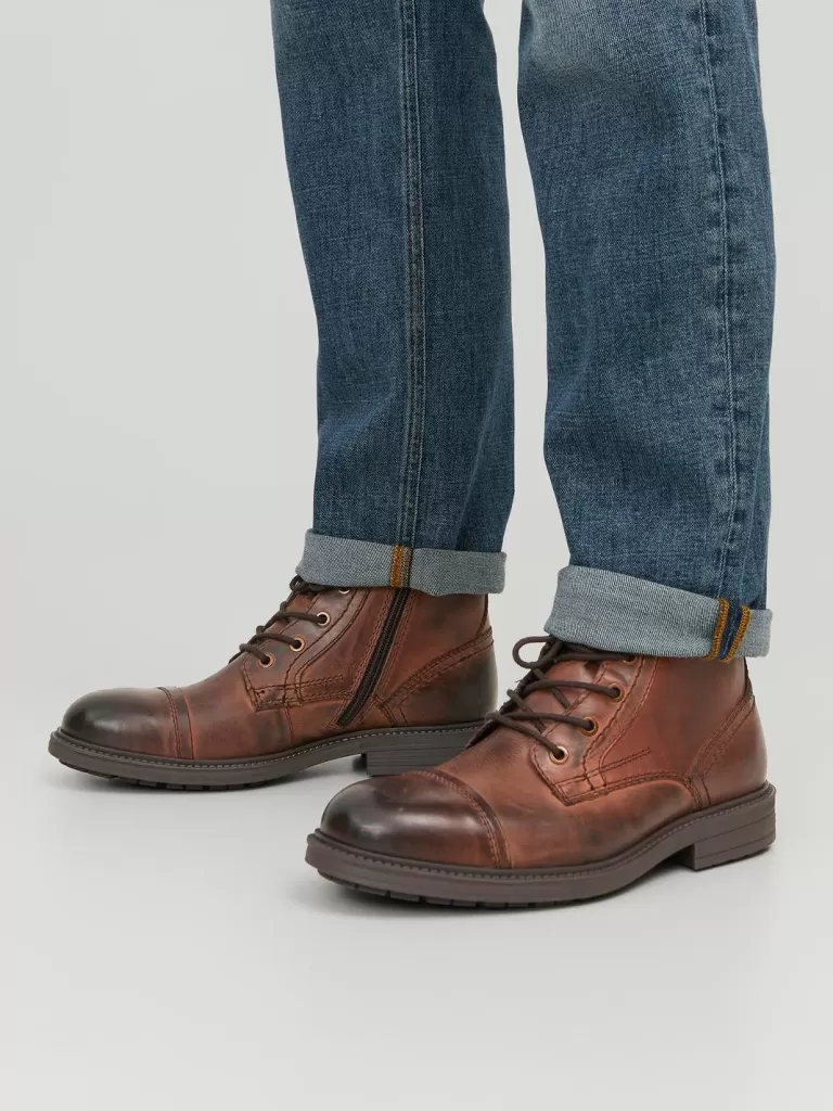 JACK & JONES Botki^Buty Brązowy