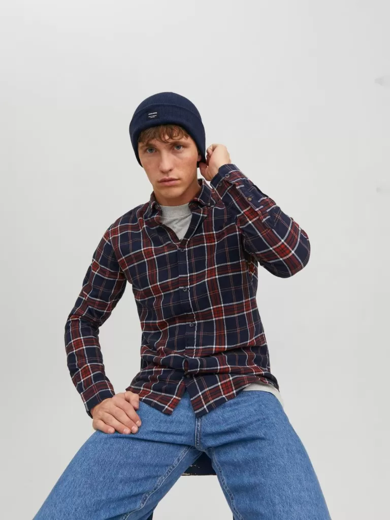 JACK & JONES Czapki^Czapka Niebieski