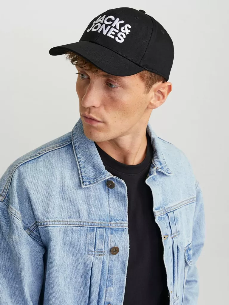 JACK & JONES Czapki Z Daszkiem | Czapki^Czapka bejsbolówka Czarny