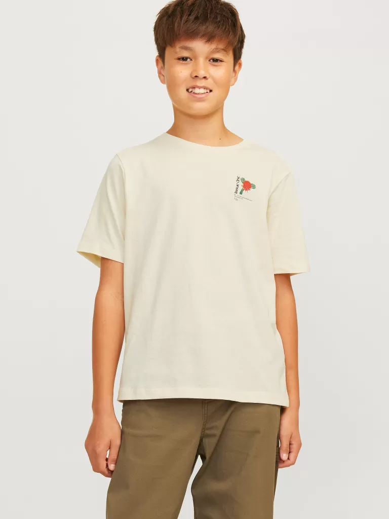JACK & JONES Koszulki^Drukowane z tyłu T-shirt Junior Biały
