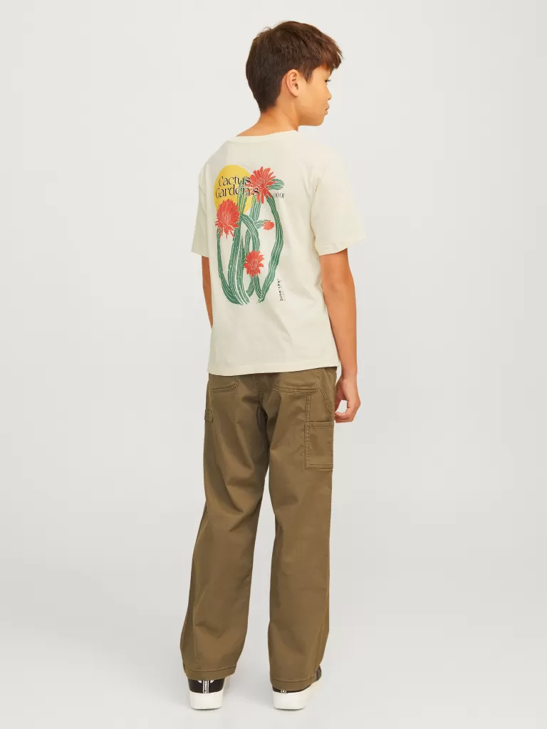 JACK & JONES Koszulki^Drukowane z tyłu T-shirt Junior Biały