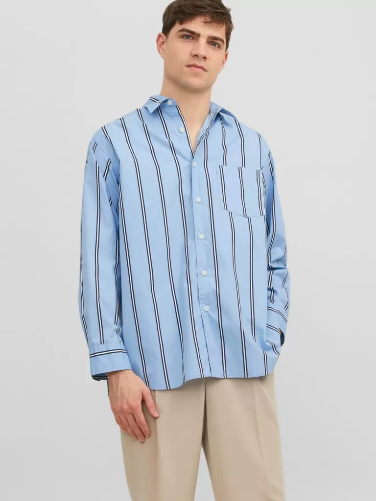 JACK & JONES Koszule^Extra Oversized fit Koszula codzienna Niebieski