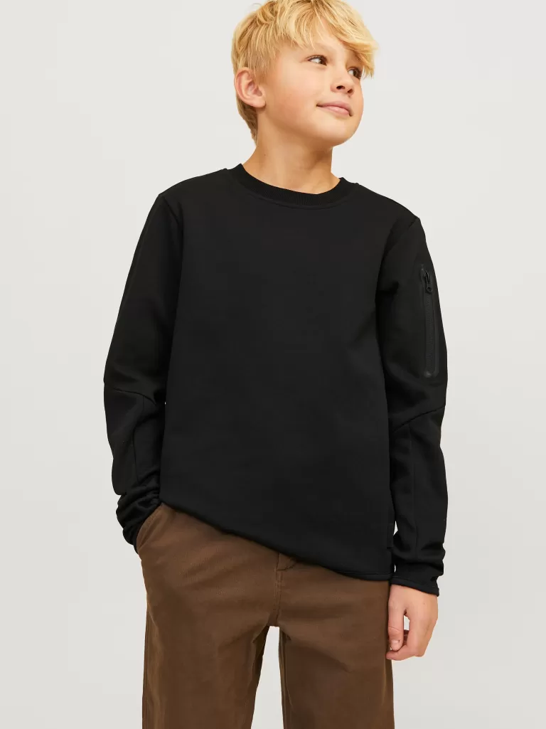 JACK & JONES Bluzy | Wyprzedaż^Gładki Bluza Junior Czarny