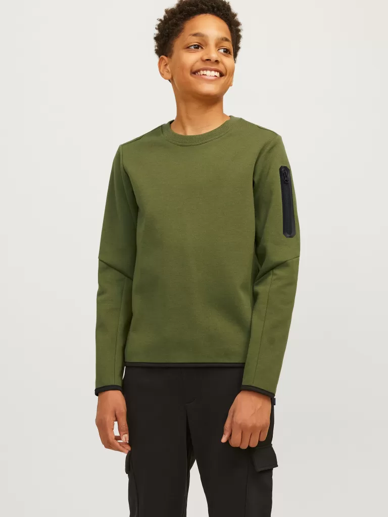 JACK & JONES Bluzy | Wyprzedaż^Gładki Bluza Junior Zielony