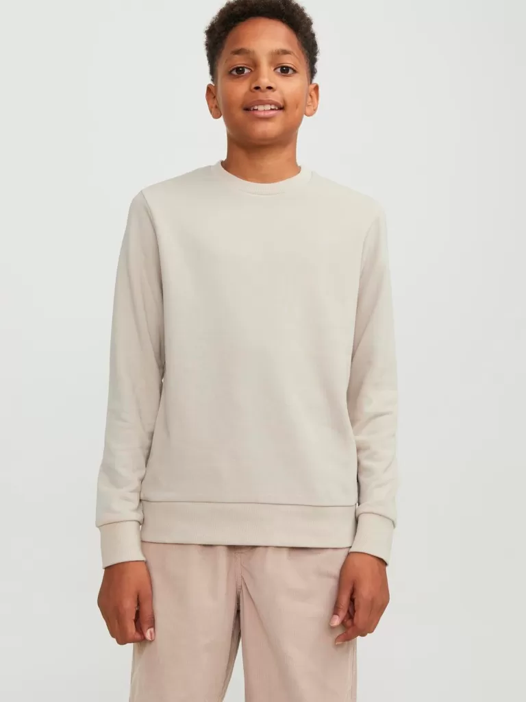 JACK & JONES Bluzy^Gładki Bluza Junior Beżowy