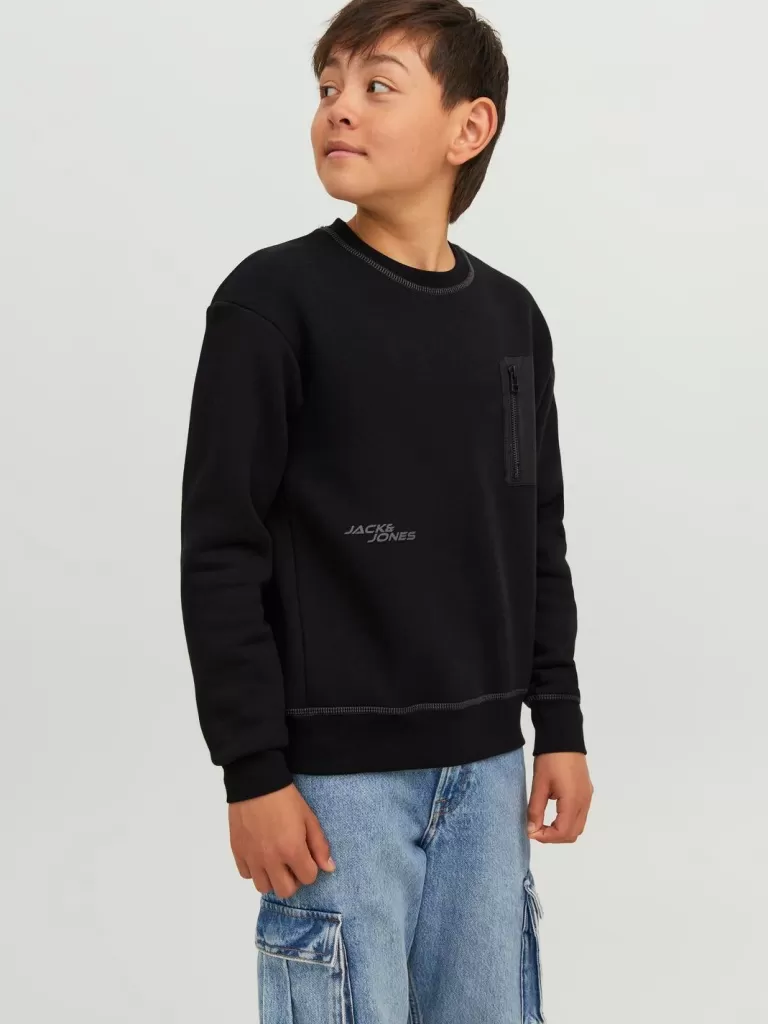 JACK & JONES Bluzy | Wyprzedaż^Gładki Bluza Junior Czarny