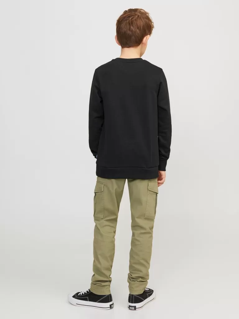 JACK & JONES Bluzy^Gładki Bluza Junior Czarny