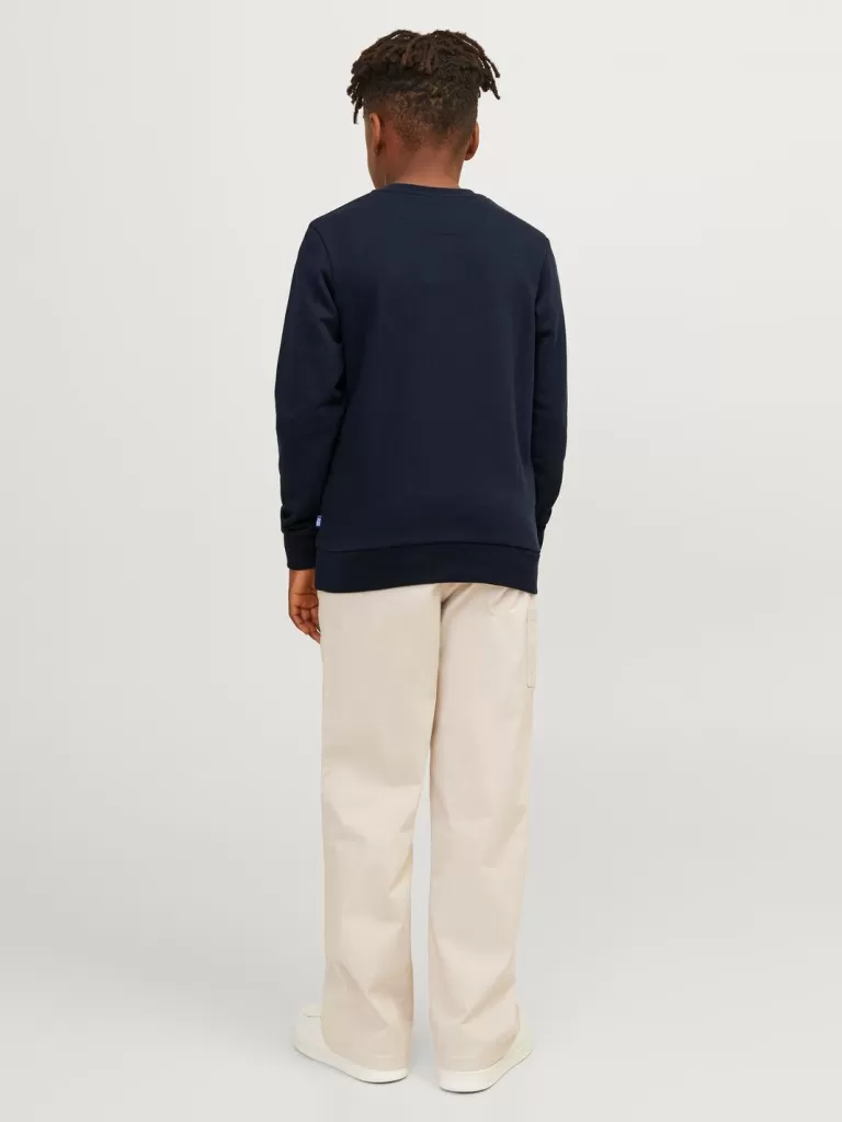 JACK & JONES Bluzy^Gładki Bluza Junior Niebieski
