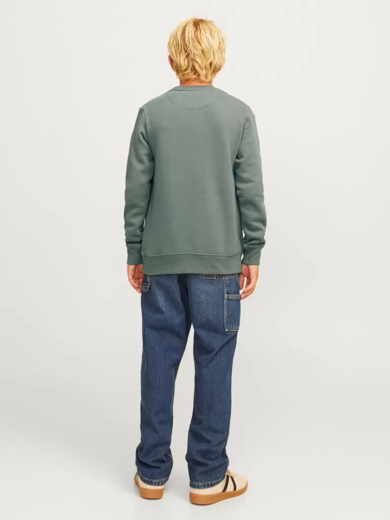 JACK & JONES Bluzy^Gładki Bluza Junior Zielony