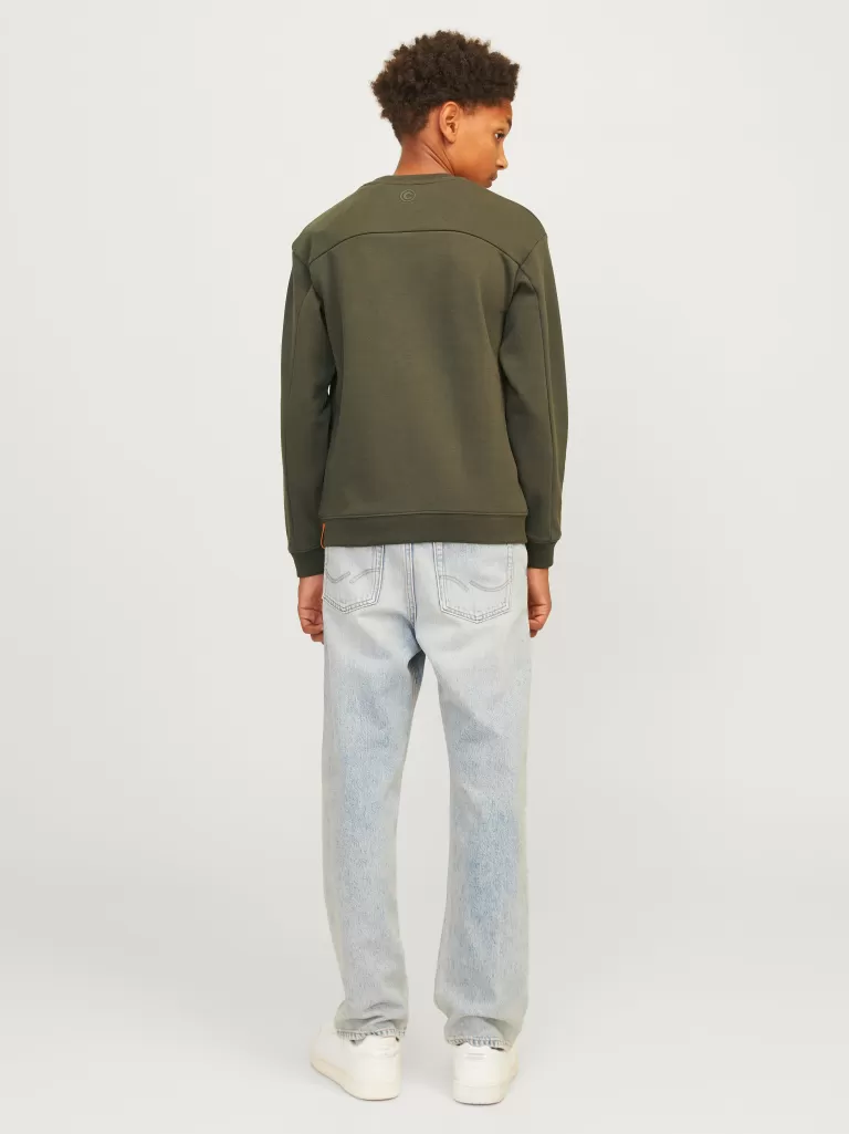 JACK & JONES Bluzy^Gładki Bluza Junior Zielony