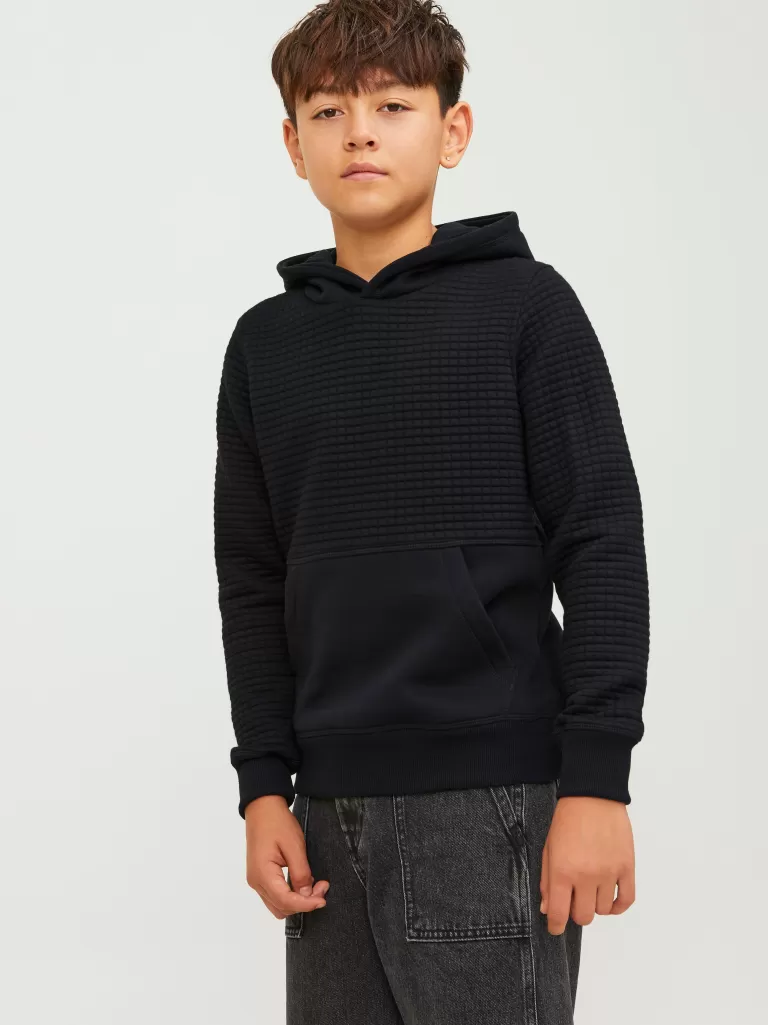 JACK & JONES Bluzy | Wyprzedaż^Gładki Bluza z kapturem Junior Czarny