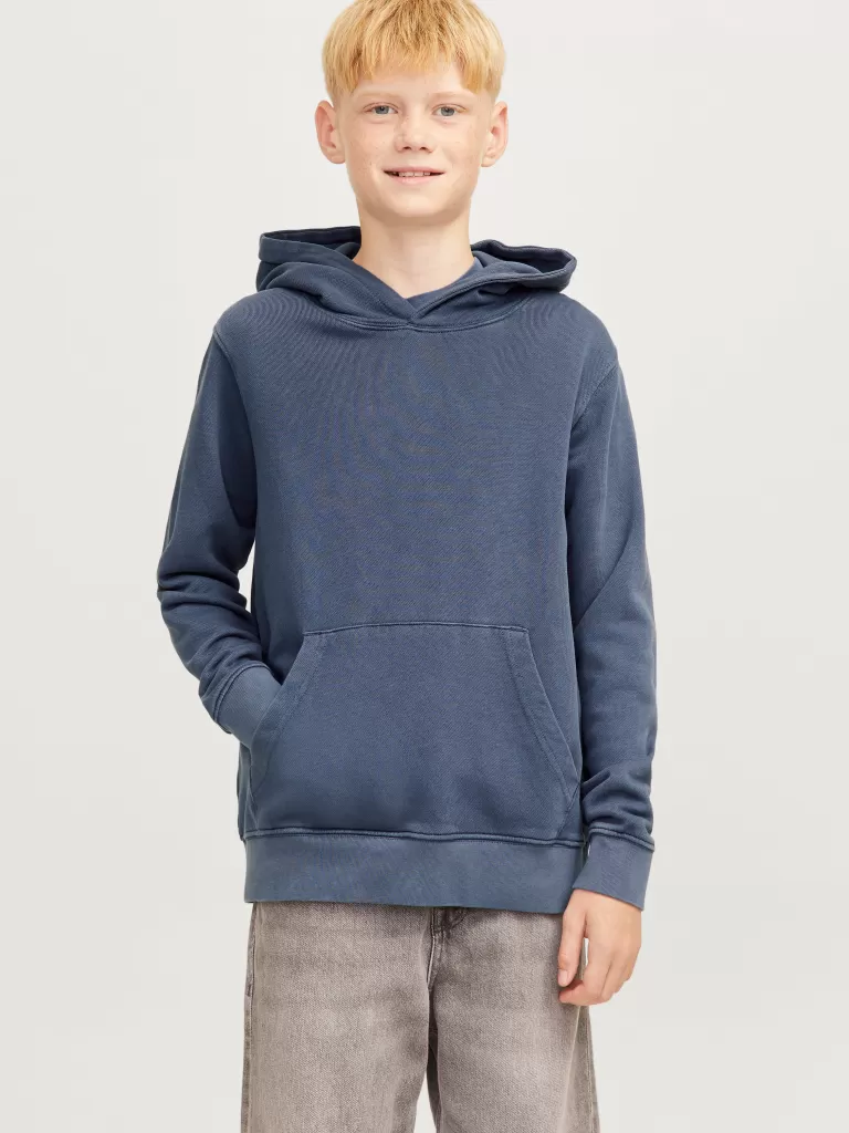 JACK & JONES Bluzy | Wyprzedaż^Gładki Bluza z kapturem Junior Niebieski