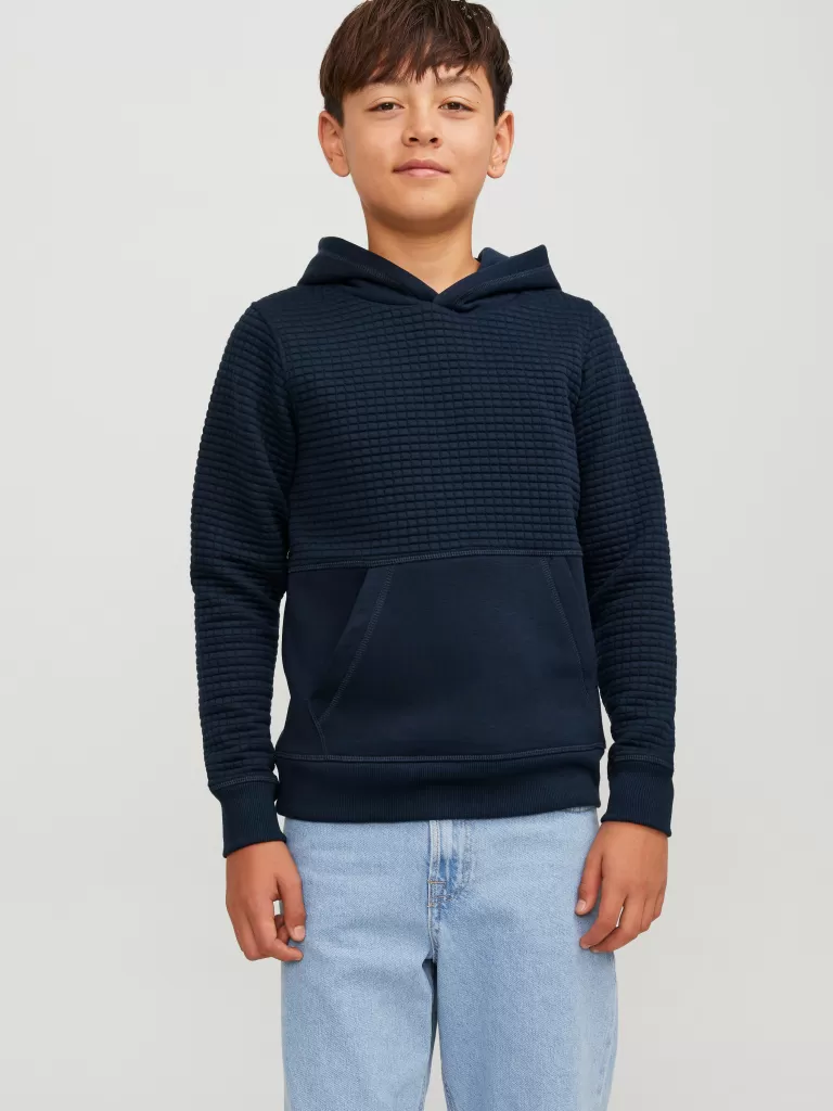 JACK & JONES Bluzy | Wyprzedaż^Gładki Bluza z kapturem Junior Niebieski