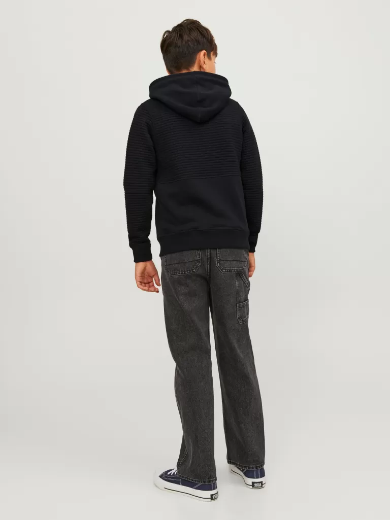 JACK & JONES Bluzy | Wyprzedaż^Gładki Bluza z kapturem Junior Czarny