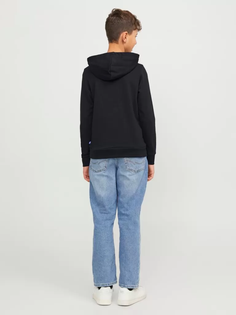 JACK & JONES Bestsellery | Bluzy^Gładki Bluza z kapturem Junior Czarny