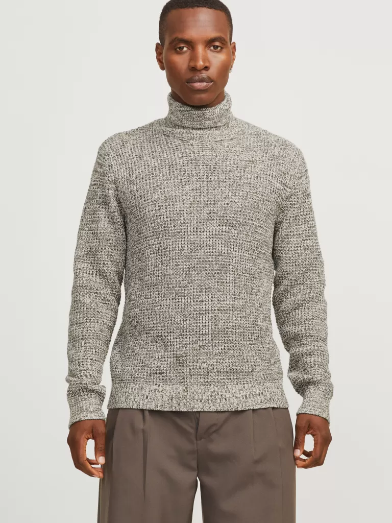 JACK & JONES Swetry^Gładki Golf Zielony