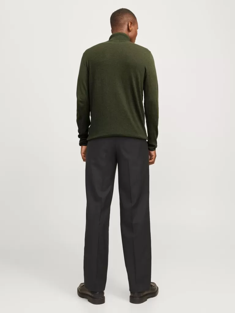 JACK & JONES Swetry^Gładki Golf Zielony