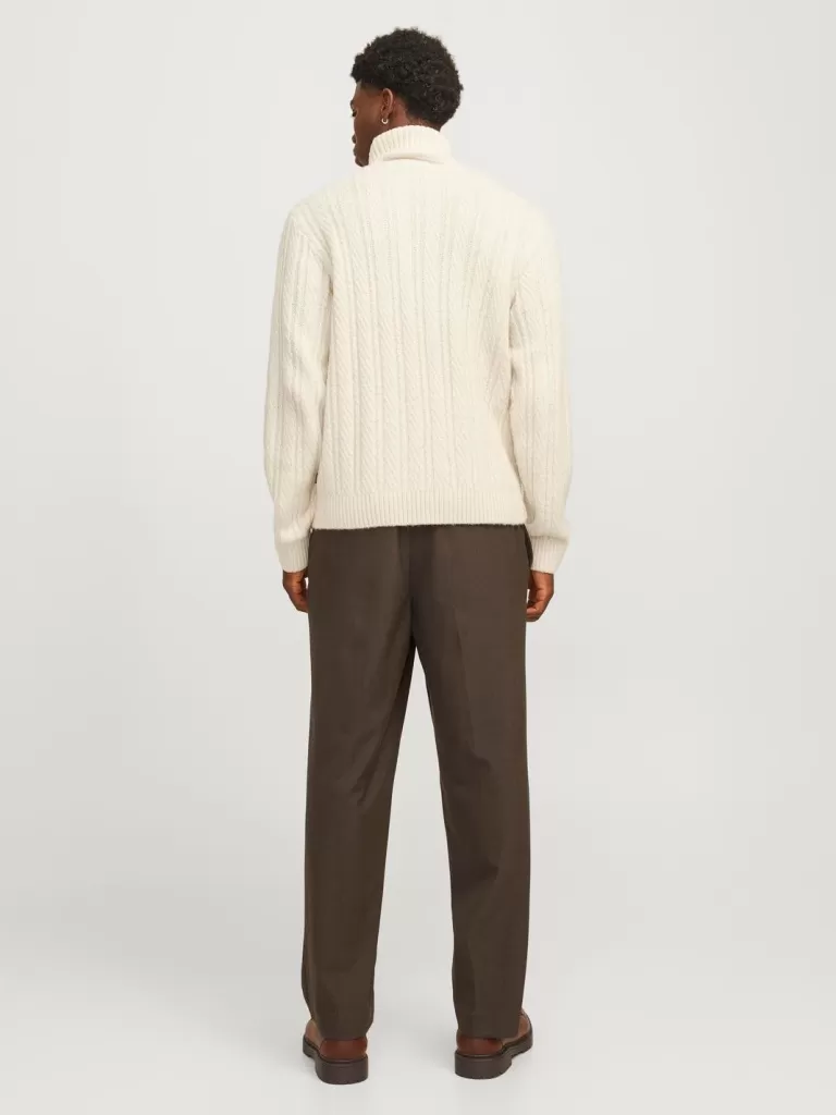 JACK & JONES Swetry^Gładki Golf Biały