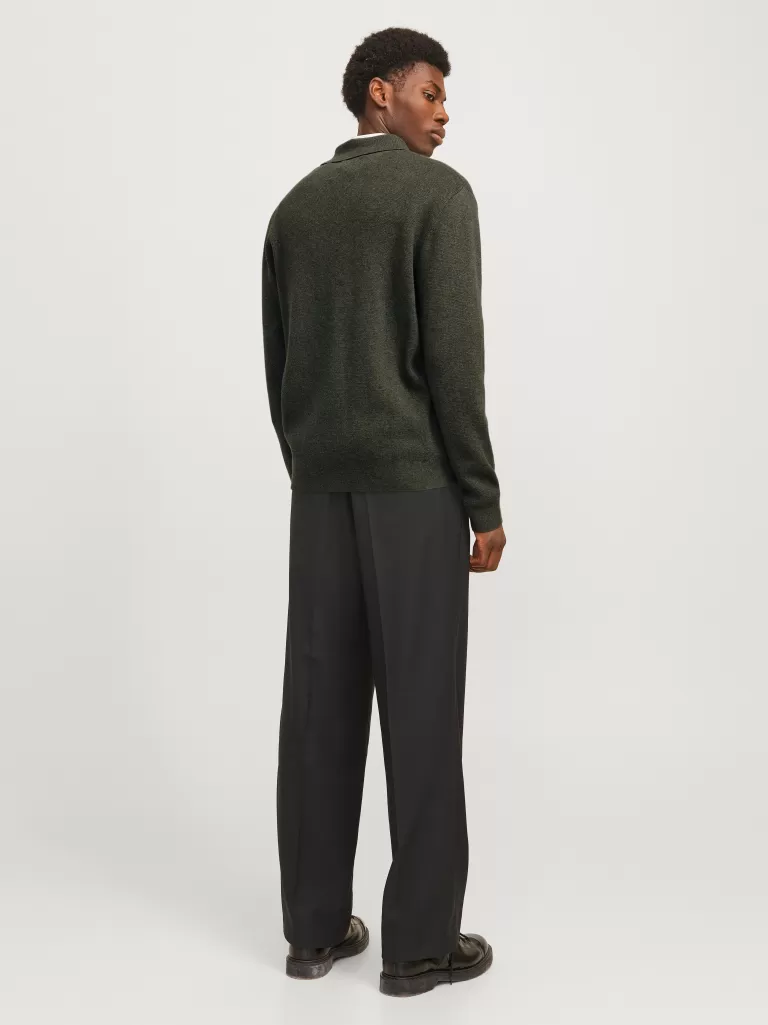JACK & JONES Swetry^Gładki Kardigan Zielony