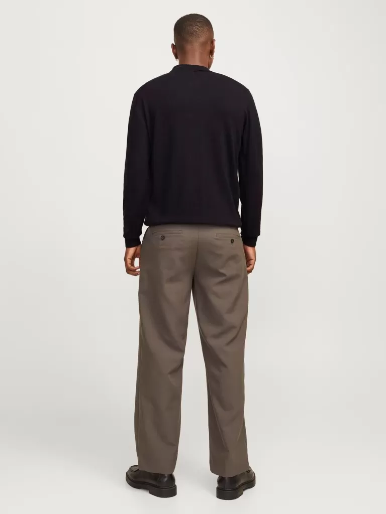 JACK & JONES Swetry^Gładki Koszula polo Czarny