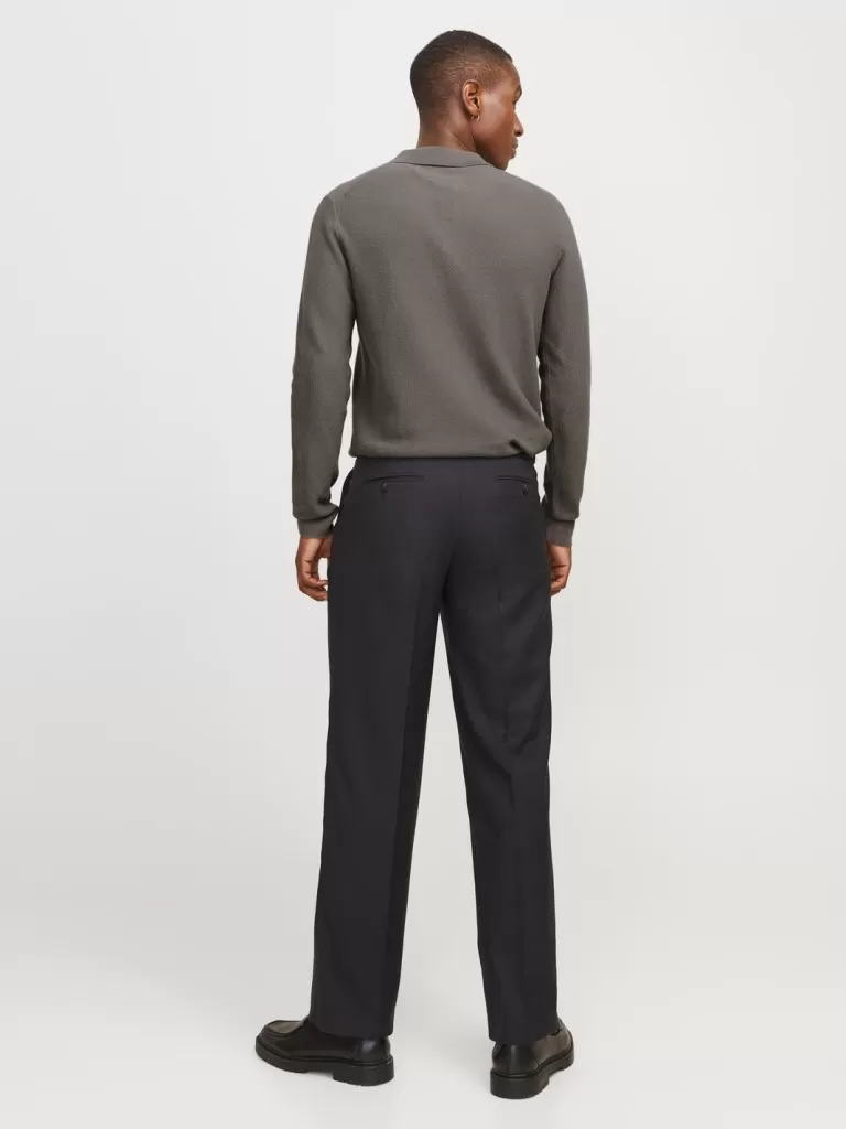 JACK & JONES Swetry^Gładki Koszula polo Szary