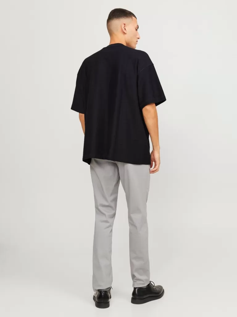 JACK & JONES Koszulki^Gładki Okrągły dekolt T-shirt Czarny