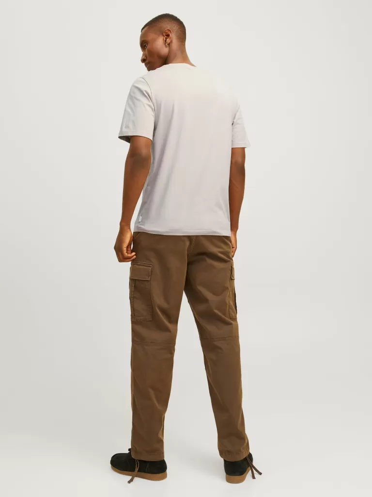 JACK & JONES Koszulki^Gładki Okrągły dekolt T-shirt Szary