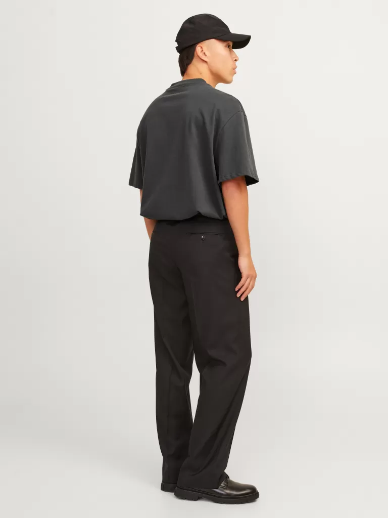 JACK & JONES Koszulki^Gładki Okrągły dekolt T-shirt Szary
