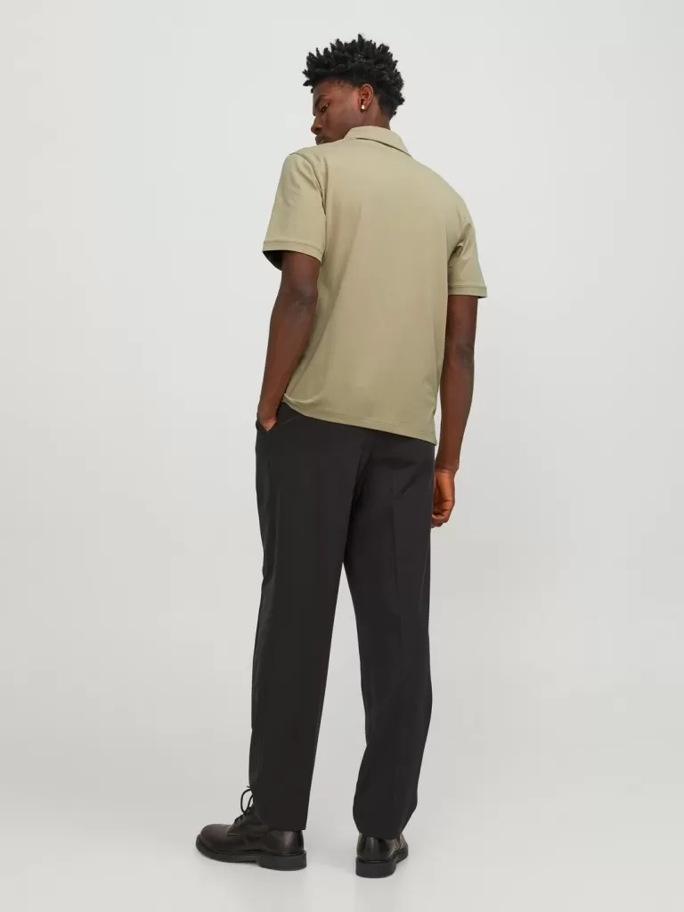 JACK & JONES Koszulki^Gładki Polo T-shirt Zielony