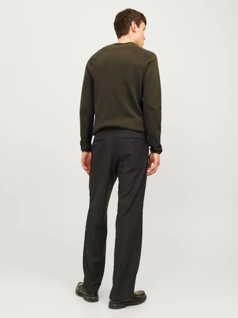 JACK & JONES Swetry^Gładki Sweter wkładany przez głowę Zielony