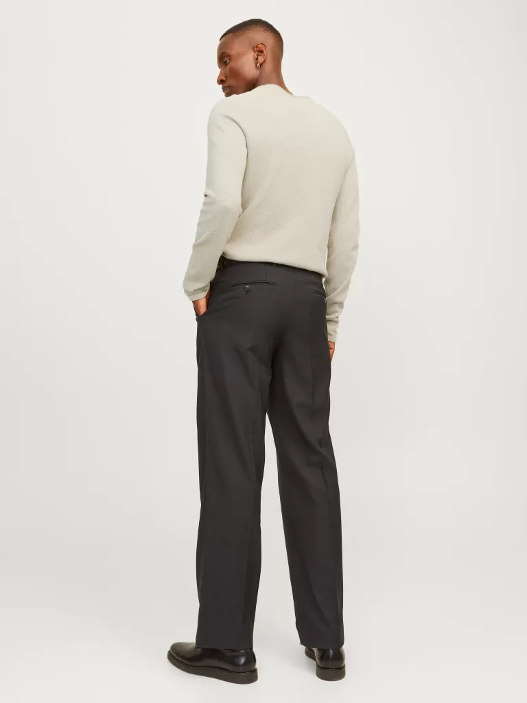 JACK & JONES Swetry^Gładki Sweter wkładany przez głowę Beżowy