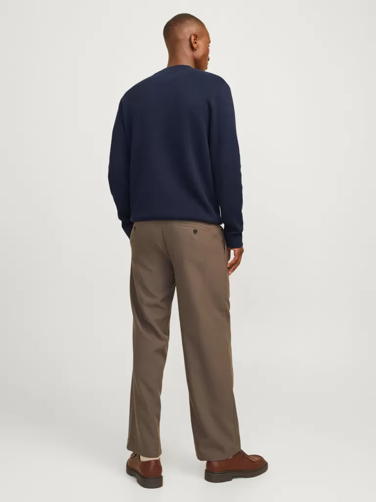 JACK & JONES Swetry^Gładki Sweter wkładany przez głowę Niebieski