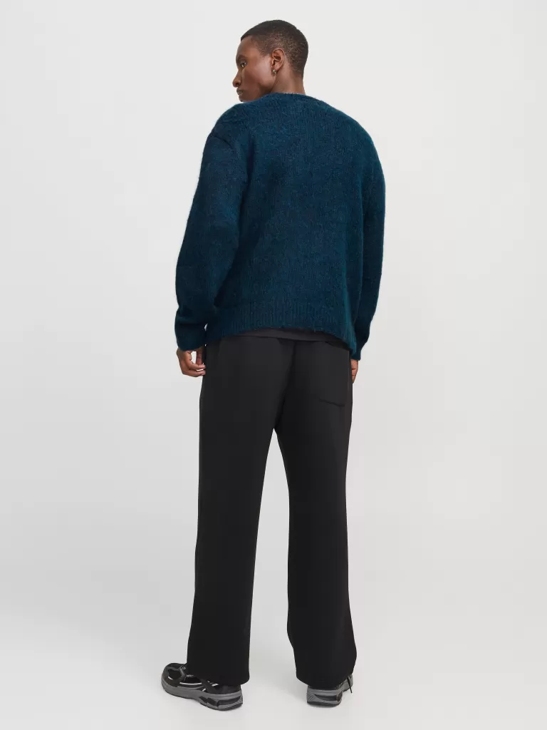 JACK & JONES Swetry^Gładki Sweter wkładany przez głowę Niebieski