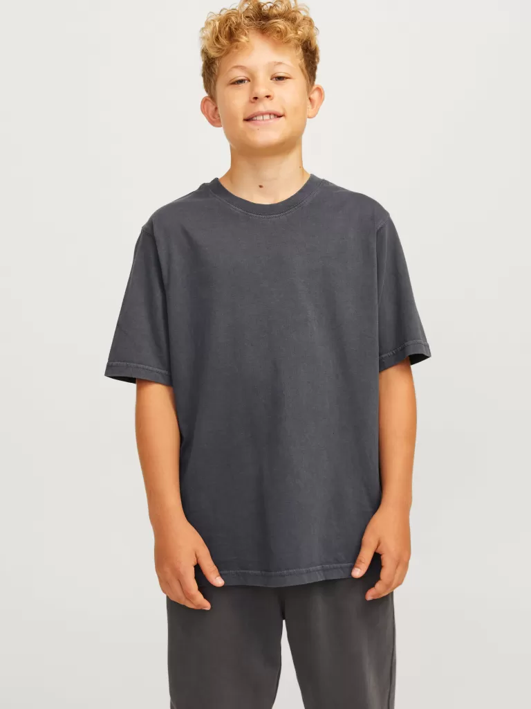 JACK & JONES Koszulki^Gładki T-shirt Junior Szary
