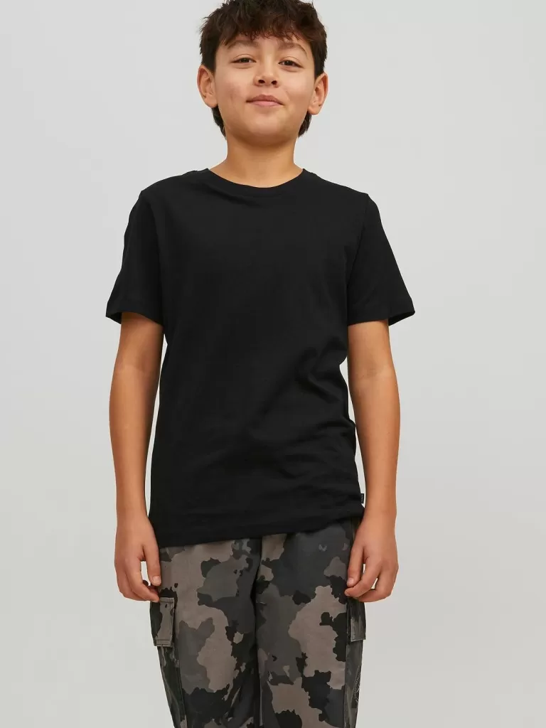 JACK & JONES Koszulki^Gładki T-shirt Junior Czarny