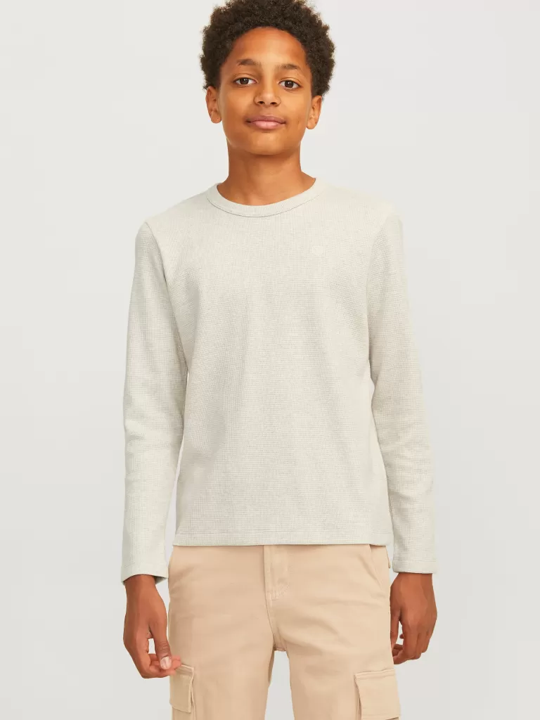 JACK & JONES Koszulki | Wyprzedaż^Gładki T-shirt Junior Szary