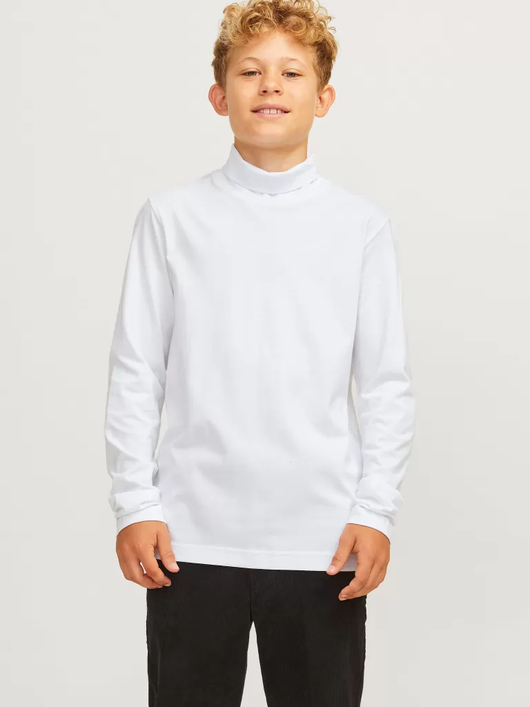 JACK & JONES Koszulki^Gładki T-shirt Junior Biały