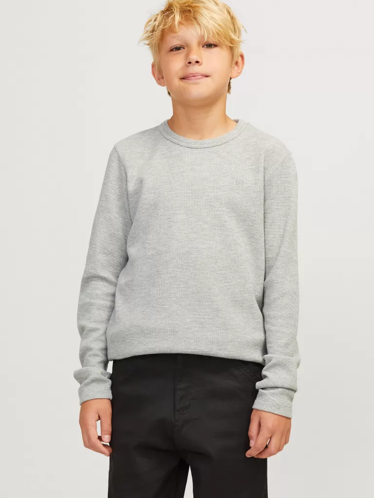 JACK & JONES Koszulki^Gładki T-shirt Junior Szary