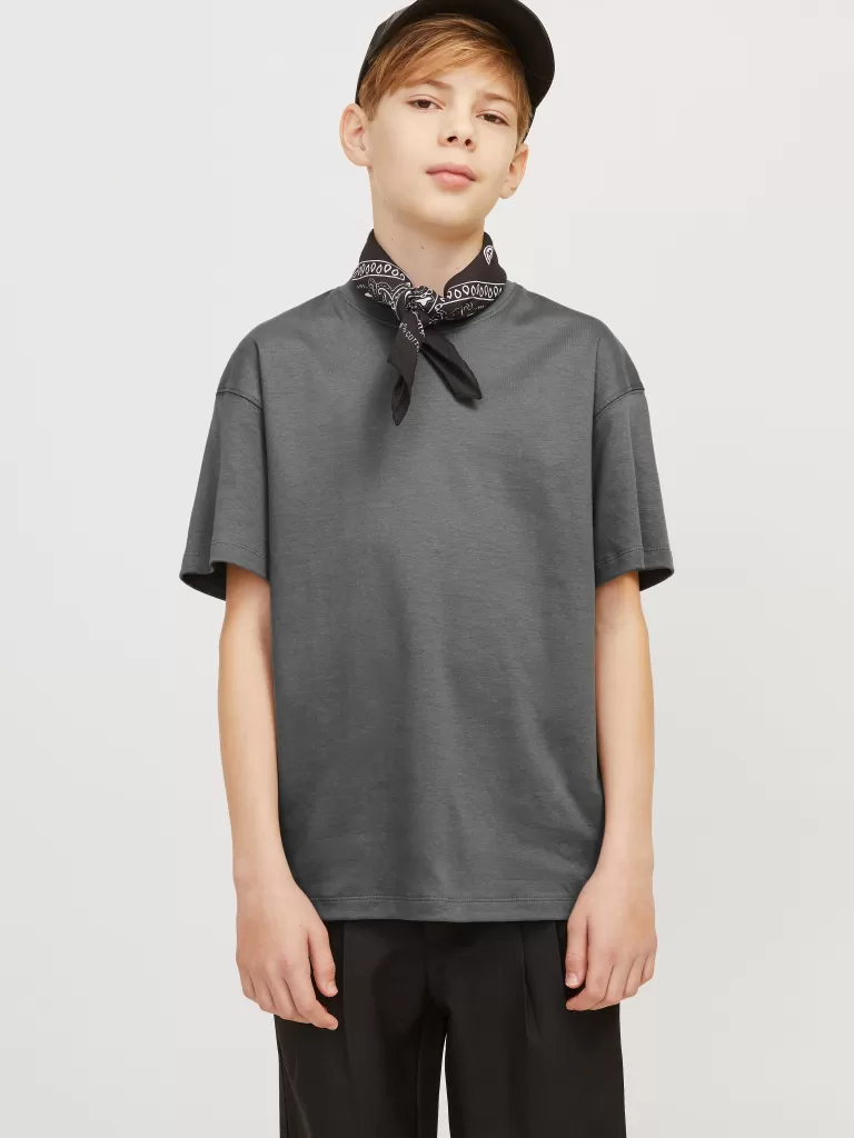 JACK & JONES Koszulki^Gładki T-shirt Junior Szary