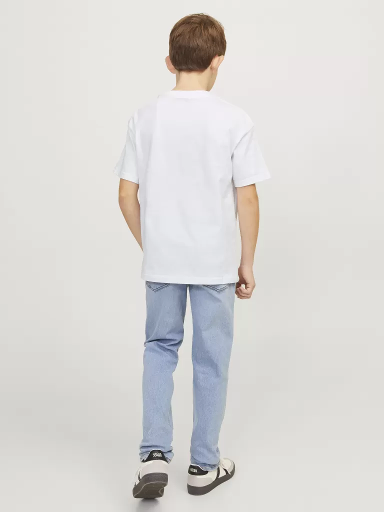 JACK & JONES Koszulki | Wyprzedaż^Gładki T-shirt Junior Biały