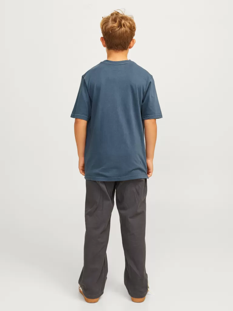 JACK & JONES Koszulki^Gładki T-shirt Junior Niebieski