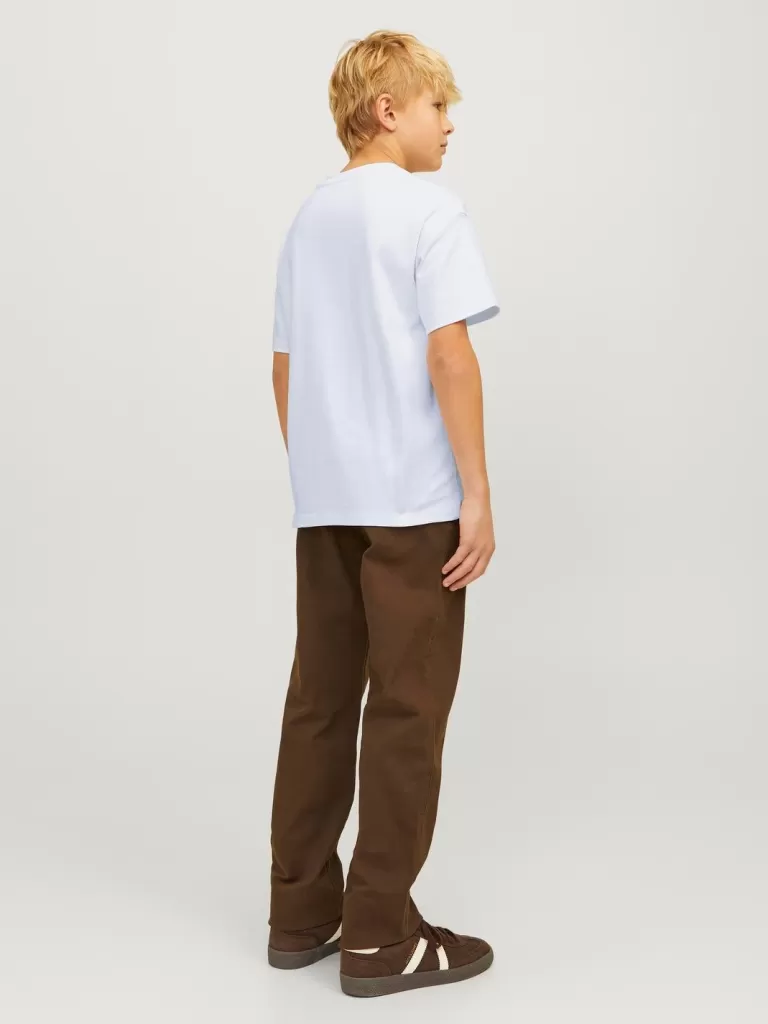 JACK & JONES Koszulki^Gładki T-shirt Junior Biały